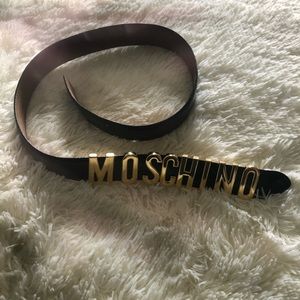 AUTHENTIC BLACK/GOLD MOSCHINO BELT